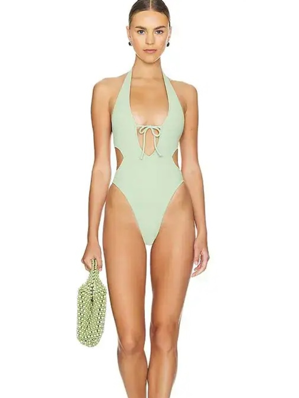 Gigi C Megan One-Piece Swimsuit in Sage Green